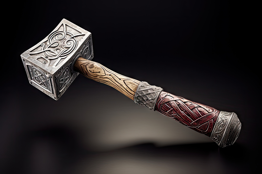 Mjölnir, el poderoso martillo de Thor, representa la fuerza
